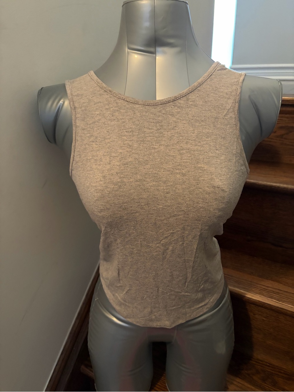 Women's Sleeveless Crewneck Tank Top - Grey